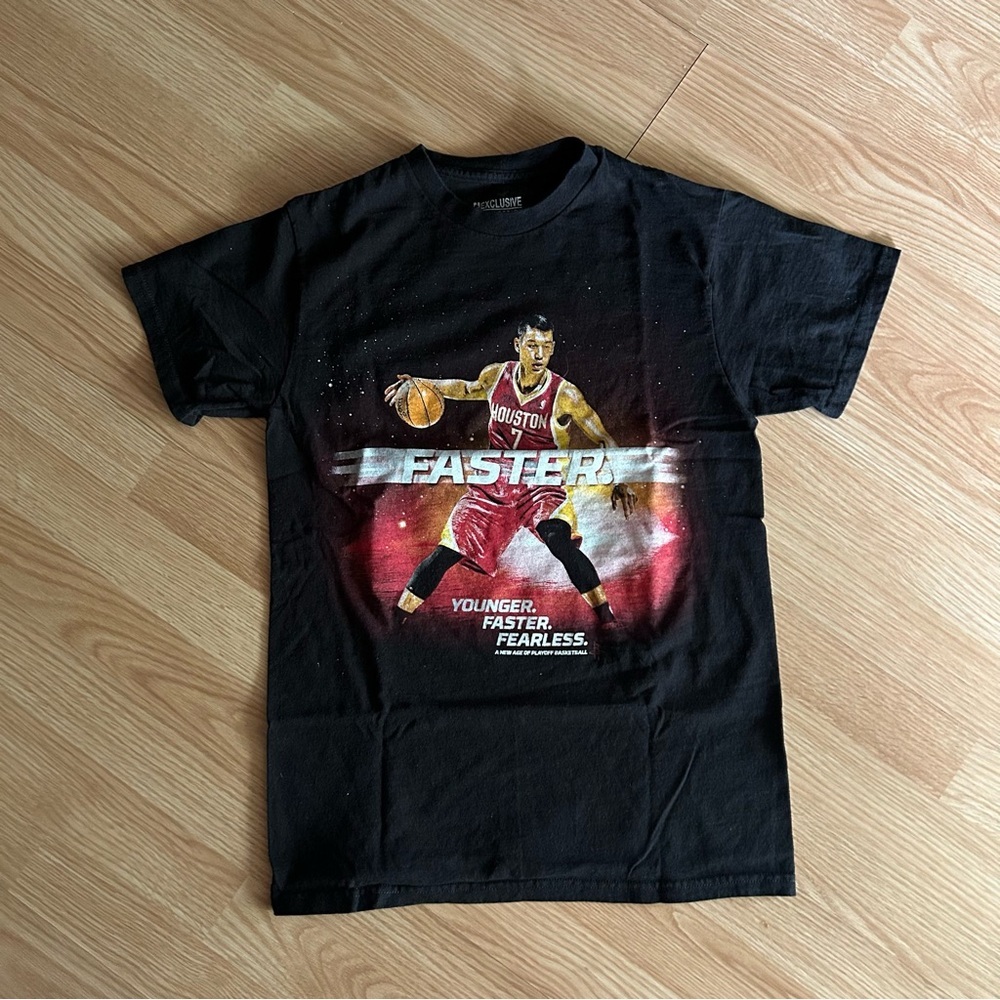 NBA Exclusive Jeremy Lin Houston Rockets Playoffs Tee Small